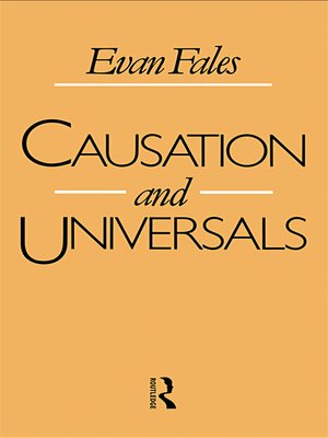 cover image of Causation and Universals
